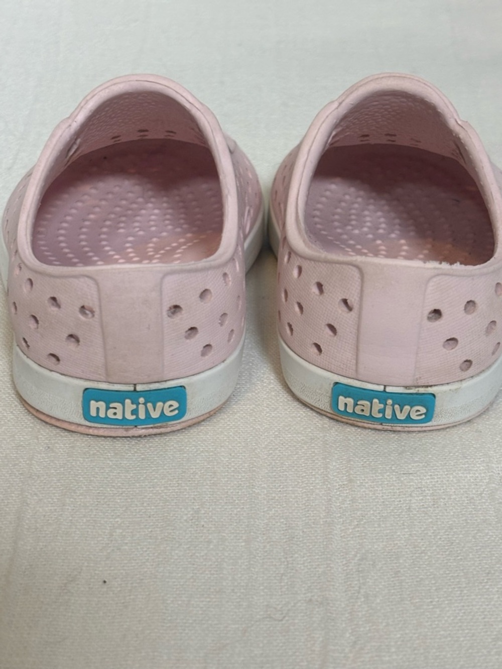 Native Jefferson Slip-On Water Sneaker Shoes-Pale Pink/White-Baby Girl Size C4 - Picture 5 of 10
